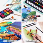 175 Piece Deluxe Art Set with 2 Drawing Pads, Acrylic Paints,Crayons,Colored Pencils,Paint Set in Wooden Case,Professional Art Kit,Art Supplies for Adults,Teens and Artist,Paint Supplies - Image 3